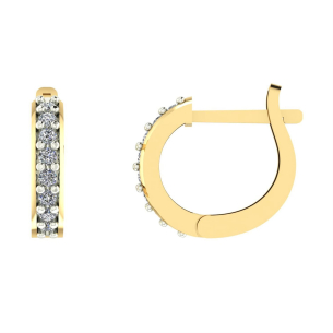 Brinco Argola Cravejada Ouro 18k