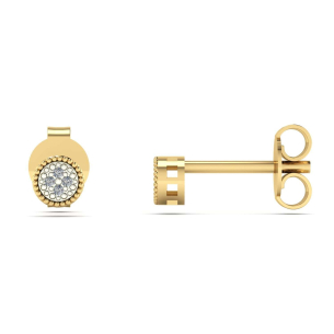 Brinco Chuveiro Redondo com Diamante Ouro 18k