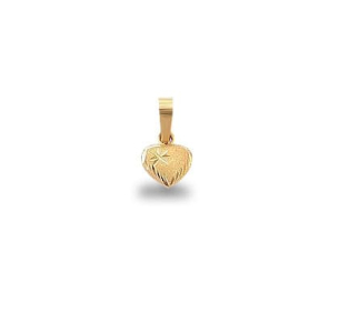 Pingente Coração Pequeno Fosco Ouro 18k