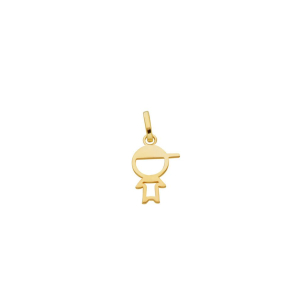 Pingente Menino Liso Ouro 18k