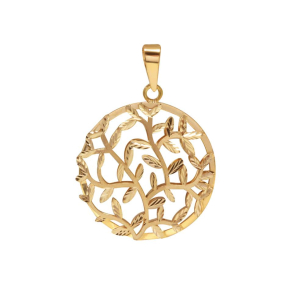 Pingente Mandala Árvore da Vida Ouro 18k