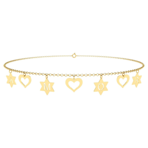 Choker Bailarina Amor Ouro 18k