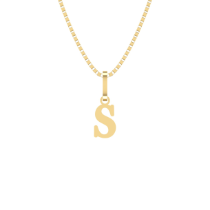 Pingente Letra S Pequena Ouro 18k