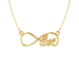 Gargantilha Love com Corrente Veneziana Ouro 18k