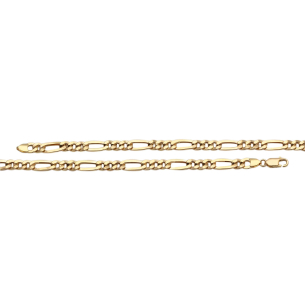 Pulseira 3x1 Achatada 21cm Ouro 18k