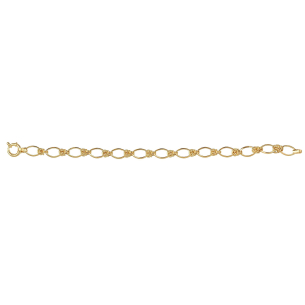 Pulseira Trabalhada com Elos Ouro 18k