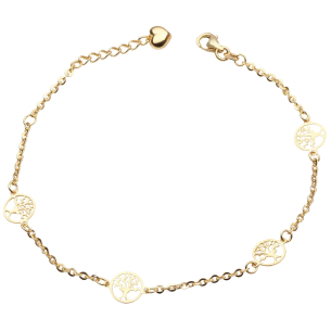 Pulseira Bailarina com Árvore da Vida Ouro 18k